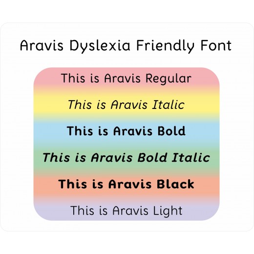 Aravis Dyslexia Friendly Font